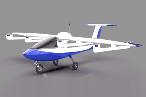 Kirtiman HNM2500 five passenger air taxi, side view Kirtiman HNM2500 five passenger air taxi, side view